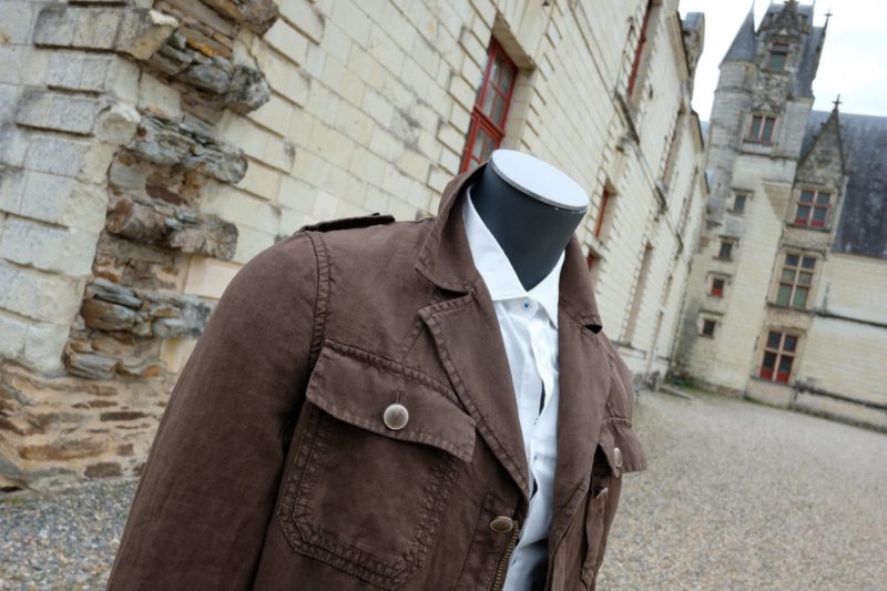 veste homme saharienne lin